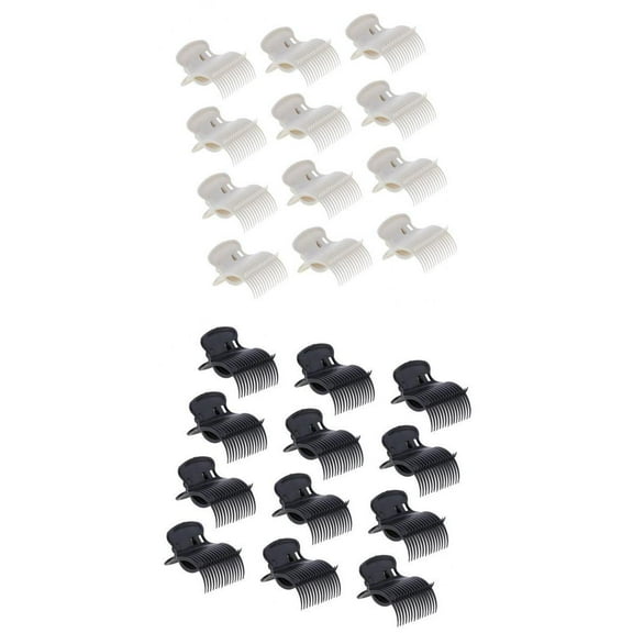 24Pcs Salon Hot Roller Hair Curler Claw Clamps for Women