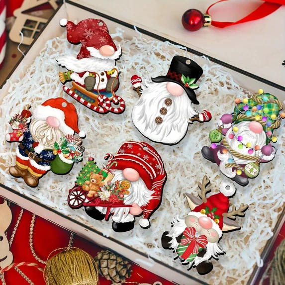 24Pcs Santa Claus Hanging Decorations, Christmas Party Supplies