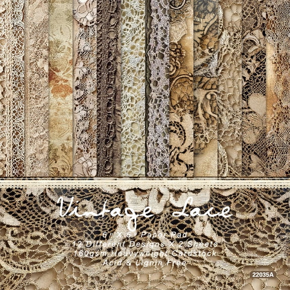 24Pcs Scrapbook Paper Pad Lace Trim Background Origami Paper 66 Inch Single-Sided Papers Light Grey Diary Decoration Paper