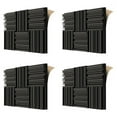 thumbnail image 1 of 24Pcs Self-Adhesive Acoustic Foam Panels,12 X 12 X 2 Inches Sound Absorbing Foam,Recording Studio Sound Proof Foam Black,24 x Acoustic Panels(with adhesive),Black, 1 of 6