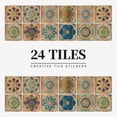 thumbnail image 1 of 24Pcs Self-Adhesive Wall Tile Decals, Moroccan Style Peel and Stick Tile Stickers, Waterproof Backsplash Stickers for Kitchen Bathroom Decor B 3.93 Inch, 1 of 9