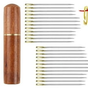 24Pcs Self Threading Sewing Needles Embroidery Needles For Hand Sewing Easy Side Threading High Level 3 Sizes For Diy Sewing And Mending Embroidery
