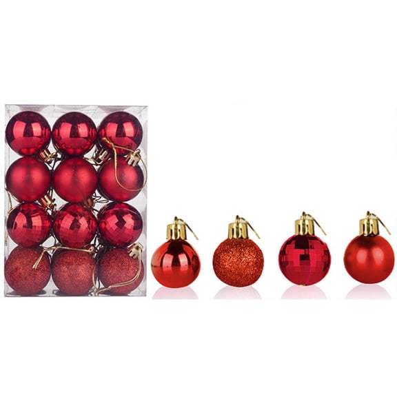 24Pcs/Set 40mmChristmas Balls Ornaments For Xmas Christmas Tree Pendants Shatterproof Christmas Tree Decorations Hanging Ball