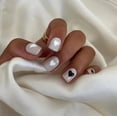 thumbnail image 1 of 24Pcs/Set Wine Red Long Ballet Fake Nails Gold Glitter Gradient Artificial Removable Acrylic Press on Nails Art Stick on Nails, 1 of 6