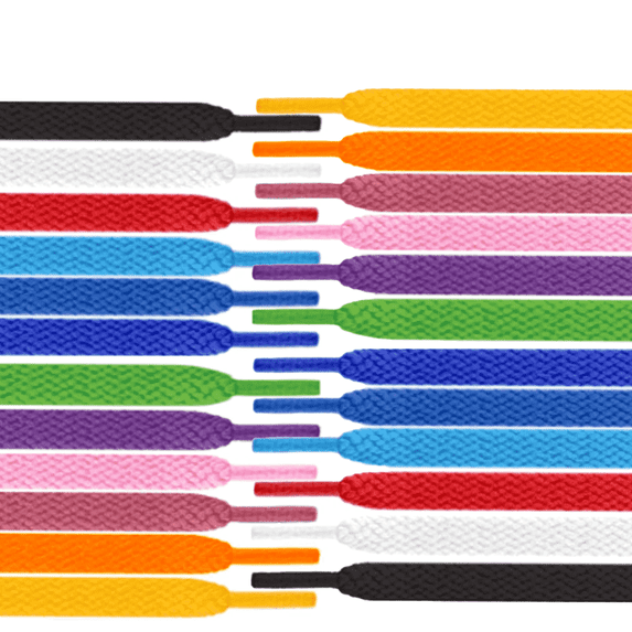 24Pcs Shoe Laces,Single Layer Flat Shoes Efficient Shoe Laces for ...