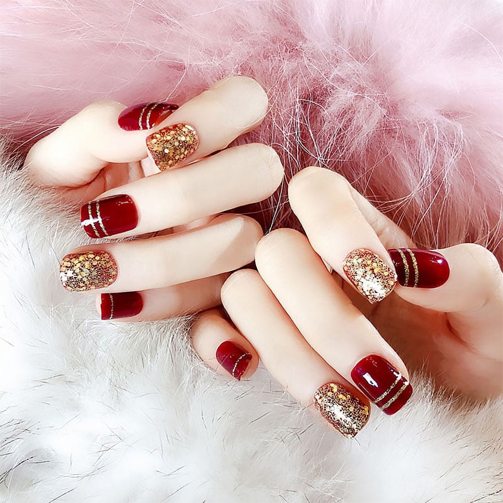 https://i5.walmartimages.com/seo/24Pcs-Short-Wine-Red-Nail-Art-Short-False-Nails-With-Golden-Glitter-Champagne-Wedding-Nail-Tip-Full-Nail_b93bd8c8-fa9a-4d11-a9f0-676eb49c6f12.7918fe1365680dcb8670589b3a4f07f9.jpeg?utm_source=chatgpt.com