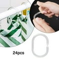24Pcs Shower Curtain Hooks Rings For Shower Window Rod Bathroom