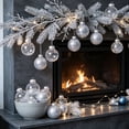 thumbnail image 1 of 24Pcs Silver Christmas Ball Ornaments, Shatterproof Clear & Glitter Gold Xmas Baubles, Christmas Tree Hanging Decorations for Wedding Holiday Party Home Decor, 1 of 6