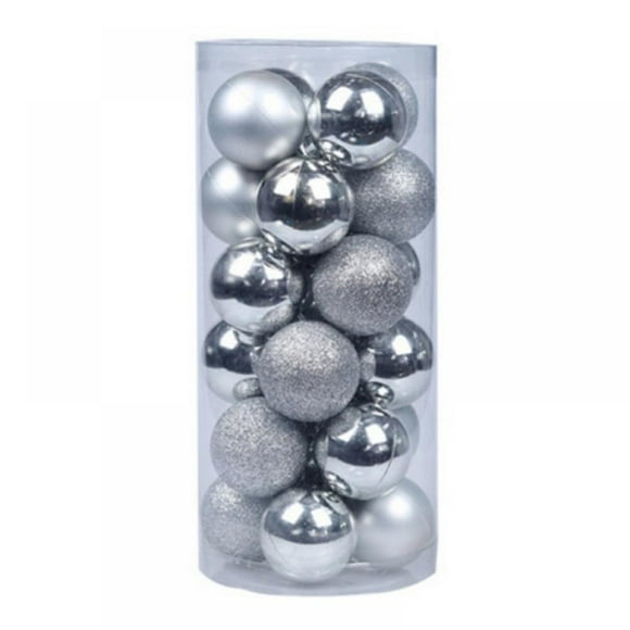 24Pcs Silver Christmas Balls Ornaments for Christmas Tree - Shatterproof Christmas Tree Decorations Hanging Ball for Holiday Wedding Party Decoration，1.2inch