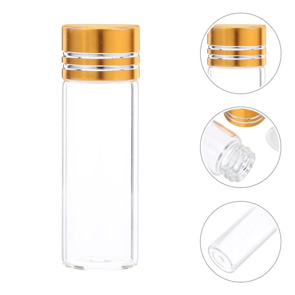 24Pcs Small Clear Glass Bottles with Lids Leak Proof Sealed Sample Vials for Essential Oils