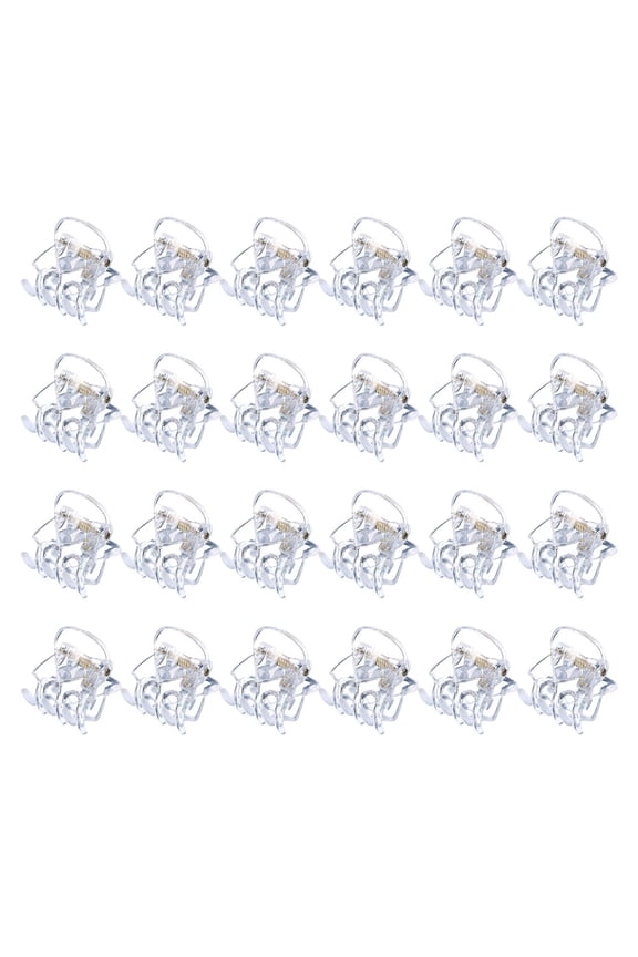 24Pcs Small Mini Hair Clips Tiny Hair Claws Pins Clamps Plastic for Women Girl's Hair (Clear)