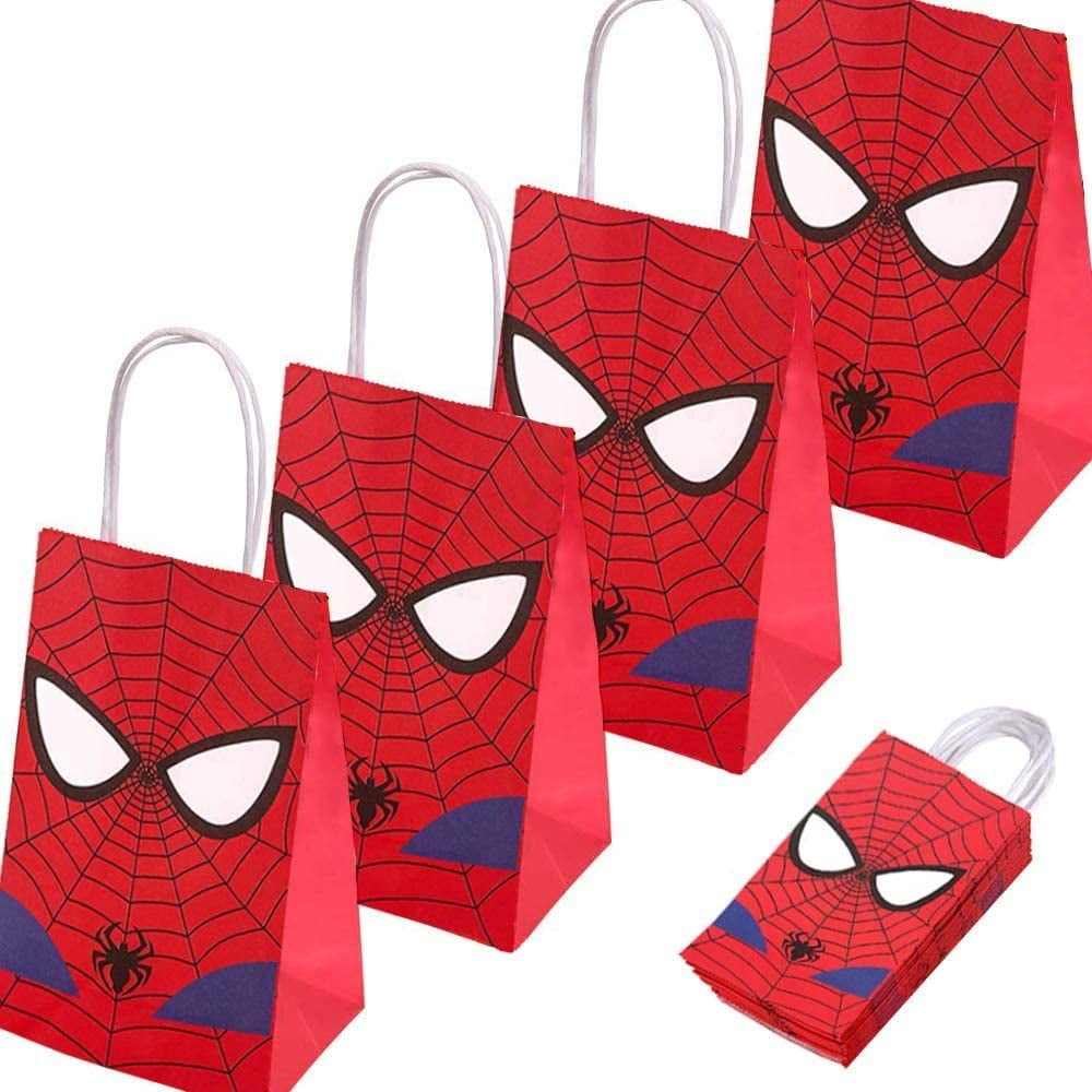 24Pcs Spiderman Party Gift Bags Superhero Themed Birthday Party Favor