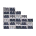 thumbnail image 1 of 24Pcs Clear Shoe Storage Boxes with Lids, Plastic Closet Shoe Organizer 33(L) x 23(W) x 14(H) cm Each, 1 of 7