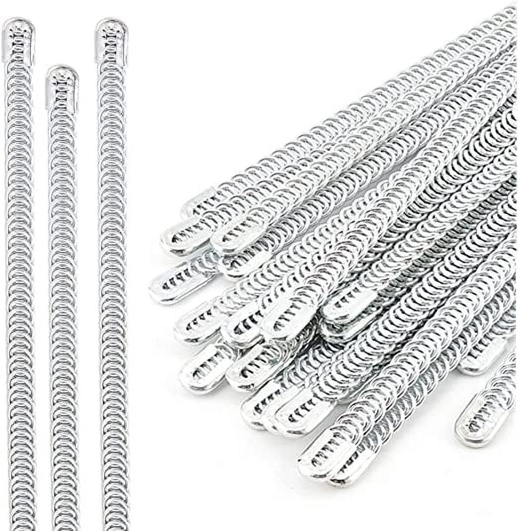 Amylove 24 Pieces 13.7 Inch Spiral Metal Boning for Sewing Corset Boning  Steel Boning Precut with 24 Steel Boning Tips Structure and Form for Corset