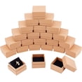 thumbnail image 1 of 24Pcs Tan Square Cardboard Jewelry Set Boxes with Sponge Inside, 1 of 9