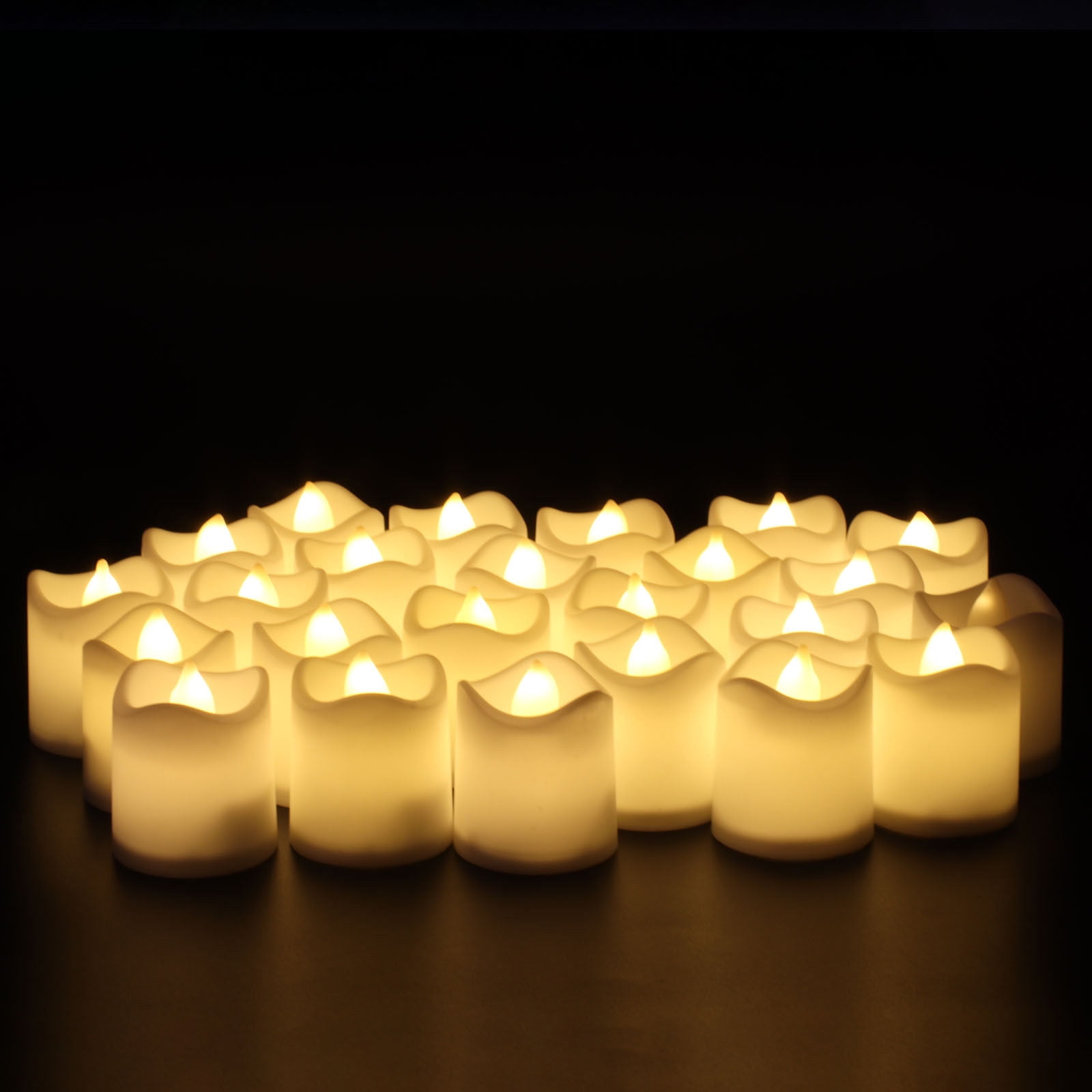 24Pcs Tea light Candles Battery Operated Tea Candles Flameless Flickering Electric Candles for Home Decor Party Christmas