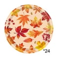 thumbnail image 1 of 24Pcs Thanksgiving Disposable Tableware Serve Paper Plates Napkins Cups Maple Leaf Balloons Banners Plastic Tablecloths dinnerware for Fall Thanksgiving Party Supplies, 1 of 6