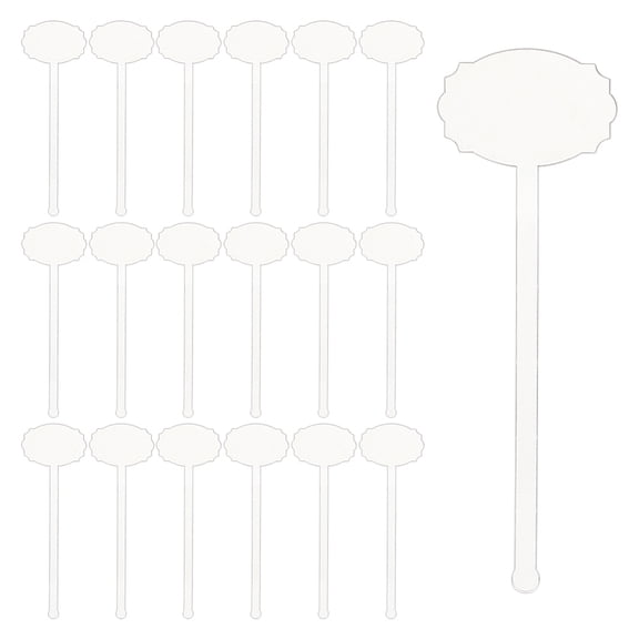 24Pcs Transparent Acrylic Stirring Rods Oval 151x49.5x3mm for DIY
