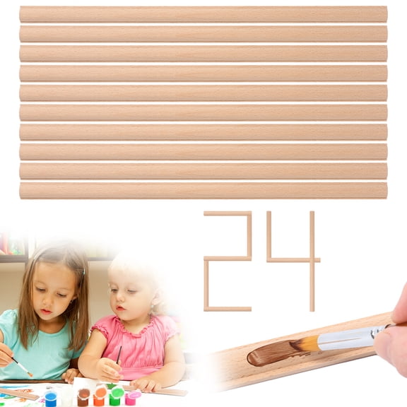 24 Pcs Unfinished Wood Trim Easy to Paint Natural Texture DIY Craft Wood Trim for Furniture Frame Mirror Edge Dresser