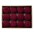 thumbnail image 1 of 24Pcs Velvet Christmas Ornaments 2.36Inches Christmas Balls Shatterproof Baubles Xmas Ball Ornament for Christmas Tree Hanging Winter Decorations Indoor Party Home Decor Red, 1 of 9