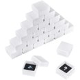 thumbnail image 1 of 24Pcs White Texture Cardboard Jewelry Boxes 2.01x2.01x1.3 Inch Paper Gift Box Cardboard Packaging Box with Sponge Inside for Necklaces Earrings Ring Jewelry Display, 1 of 9