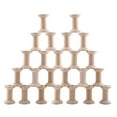 thumbnail image 1 of 24Pcs Wooden Empty Thread Spools Large Unfinished Wood Spools Wire Weaving Bobbins for Arts Crafts Cord Roll, 1 of 8