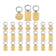 24Pcs Wooden Keychain Blanks, Engraving Blanks Wood Blanks Unfinished