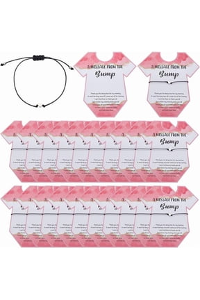 24Pcs Word Printed Paper Bracelet Display Cards with 24Pcs Adjustable Polyester Cord Bracelet Tomato Inner Diameter: 2-3/8~3-3/8 inch