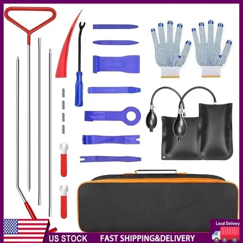 24Pcs/set Car Window Door Emergency Open Key Lost Lock Out Unlock Tool Kit