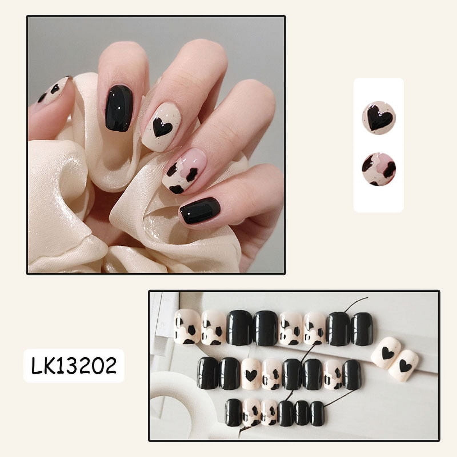 24PcsSet Wearable Press On Nail Art Full Cover Manicure Ballet Cute