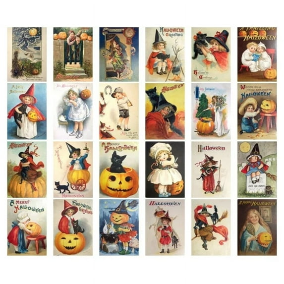 24Pieces Greeting Cards Set Vintage Postcard for Party Celebration