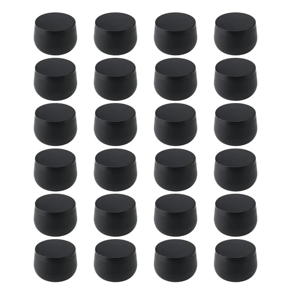 24Pieces Round Tins with Lid Empty Jars Containers Box for Making Craft and Multipurpose Storage