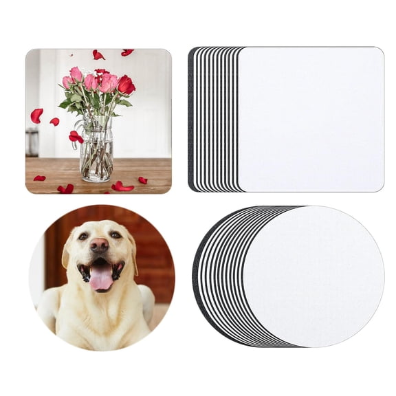24Pieces Square Sublimation Coaster Sublimation Blank Cup Mat Blank Rubber Coasters Heat Transfer Cup Mat Blank Cup Mat for Decor