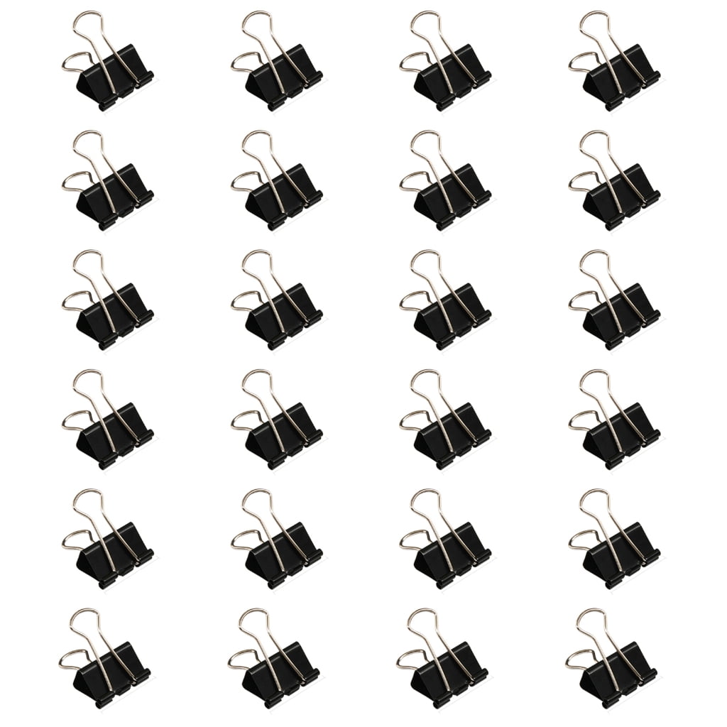 24Pieces Stainless Steel Foldback Clip File Paper Clamps Metal Long ...