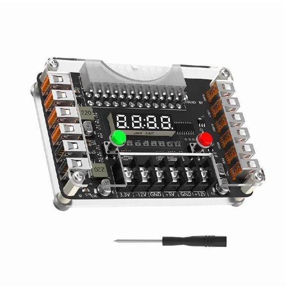 24Pin Power Expansion Module with 12 USB, Acrylic Case for Electronic