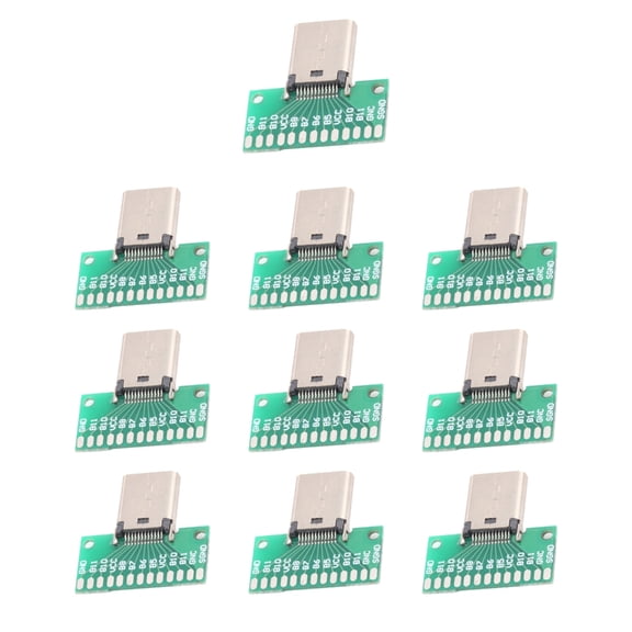 USB 3.1 Type C Female Connector PCB Test Board 24Pin Solder Type Board for Electronics Development & Signal Analysis