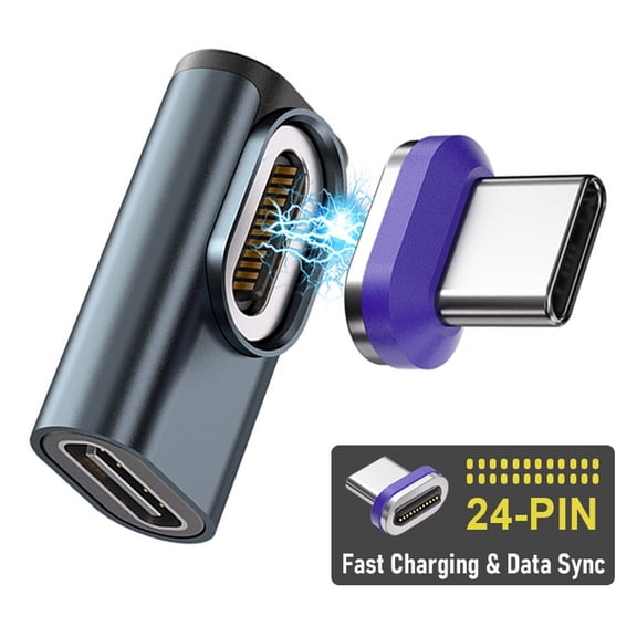 24Pin USB C Magnetic Adapter 240W Type C Connector, USB 4.0 40Gbps Data Transfer & 8K@60Hz Video for Laptop Smart Phone Thunderbolt 3/4 Steam Deck USB C Device