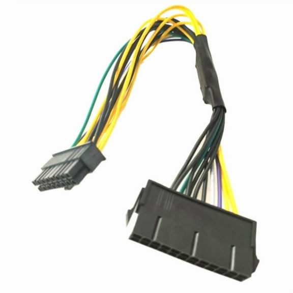 24Pin to 16Pin ATX PSU Main Power Adapter Cable for Fujitsu Siemens Computer 12inch PVC Cable