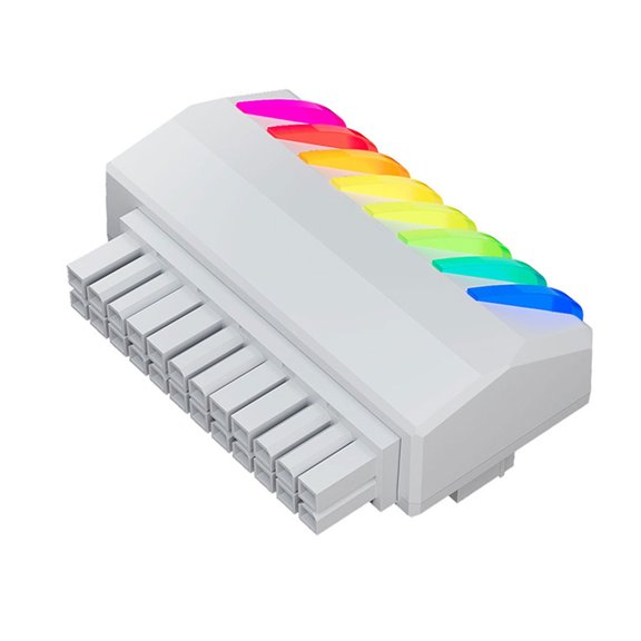 24Pin to 24Pin Power Connectors Adapter with ARGB Light for PC Computer