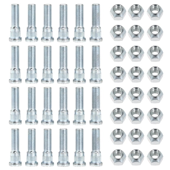 24Sets 1/2-20 Inch Wheel Stud with Nuts for Trailer for Lippert Axles 3500 lb for Dexter 4400 lb with 1/2"-20 UNF Thread Size