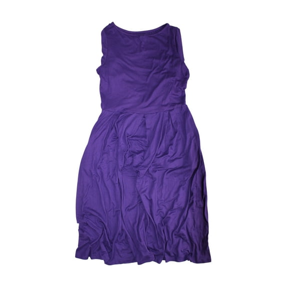 24Seven Comfort Apparel Womens Womens Midi Length Fit And, Purple, Size Small