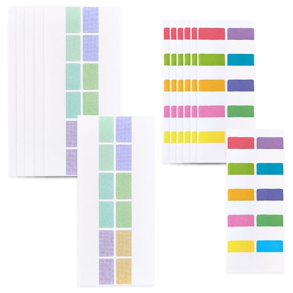 24Sheets 2 Styles Paper Index Tabs Mixed Color 150~156x61~71x0.2~0.4mm 12sheets/style DIY