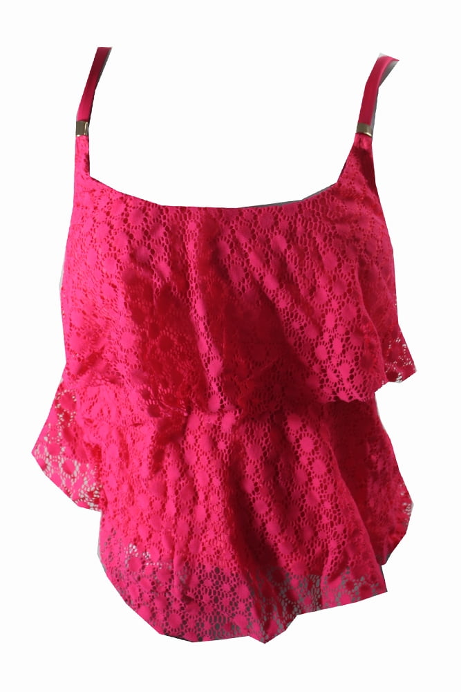 24Th Ocean Strawberry Crochet Tankini Top S - Walmart.com