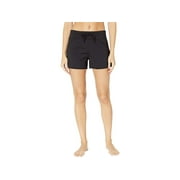 24Th & Ocean Women's Solid Front Tie Swim Short Bikini, Black//Solid, Size Large
