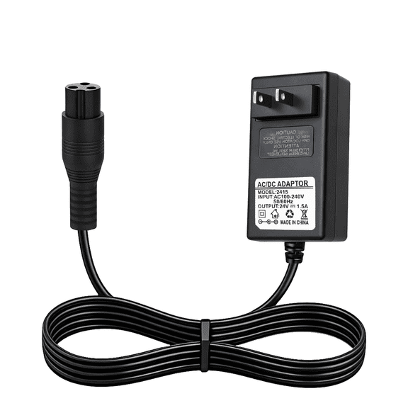 24V 1.5A 3-Prong Charger 6.6FT Cord for Razor E100 E200 E300 Ride-On Toys