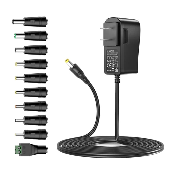24V 1.5A AC - DC Power Adapter - 100 - 240V Input, 5.5mm x 2.1mm Plug, for Fans, Routers & More, Home & Office Use