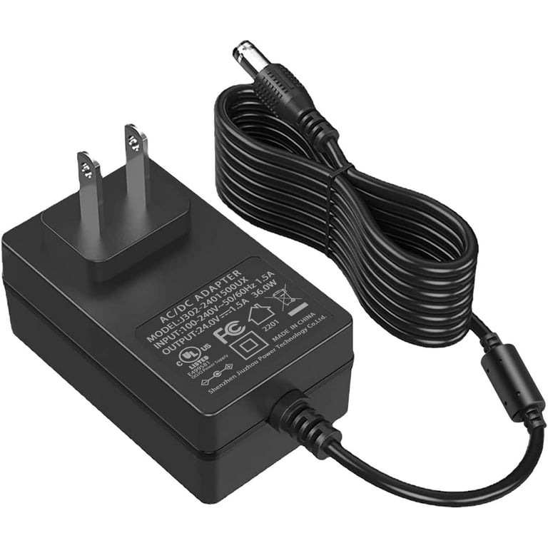 24V Power Charger 36W Power Supply Adapter 100V-240V AC to DC