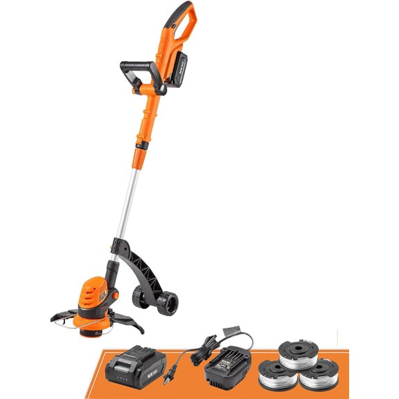 24V 10 Inch Cordless String Trimmer with 2.0Ah Battery and Charger