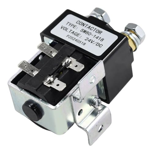 24V 100A Contactor Solenoid with Bracket SW80-1418 Compatible with Golf Cart SW80 102-SW80-1418 Replace SW80-1160 SW80-113L ALSW80-1418 CT13223360$$Electrical