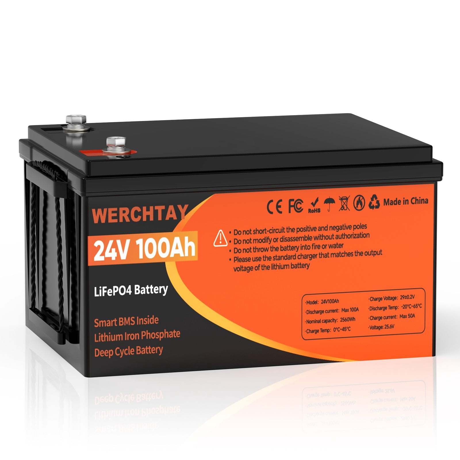 Humsienk 24V 320Ah LiFePO4 Batterie Bluetooth 200A BMS Wohnmobile Marine Boot RV
